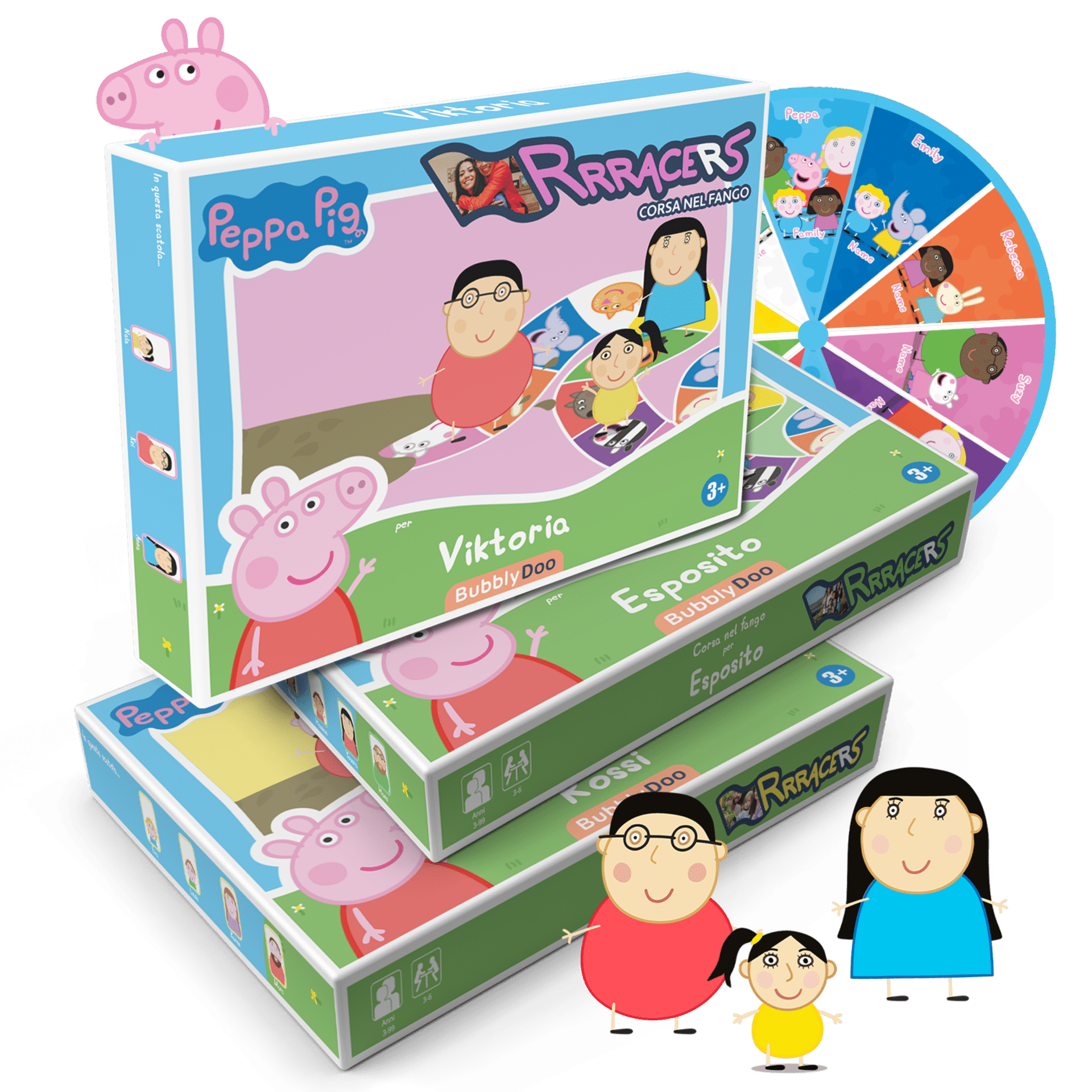 BubblyDoo  Libri Personalizzati - Peppa Pig Rrracers