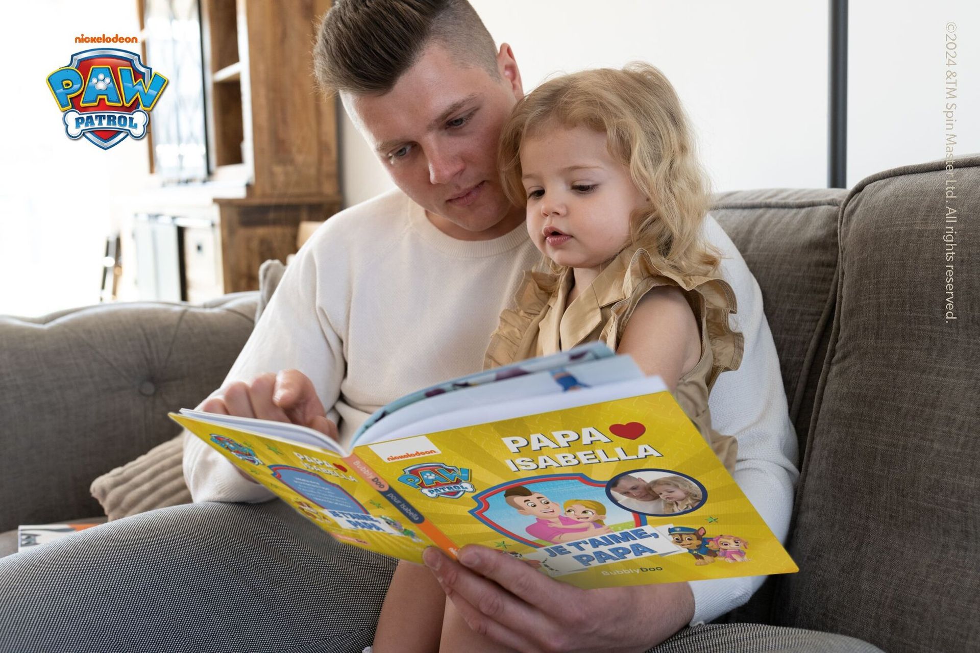 Le papa, son enfant et la PAT' Patrouille réunis dans ce livre !