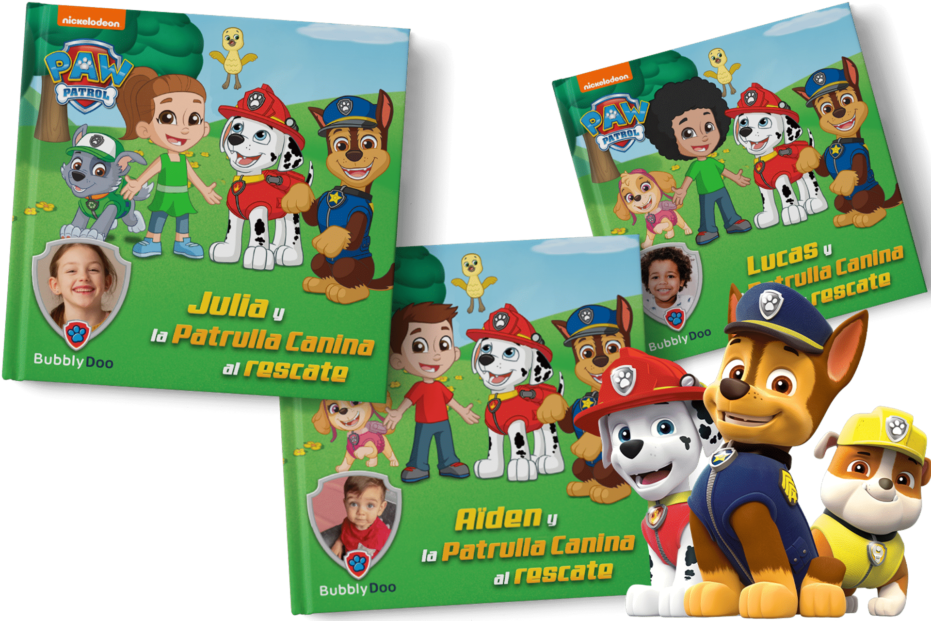 BubblyDoo  Libros y juegos de mesa personalizados, ¡para una diversión  familiar garantizada! - La Patrulla Canina al rescate