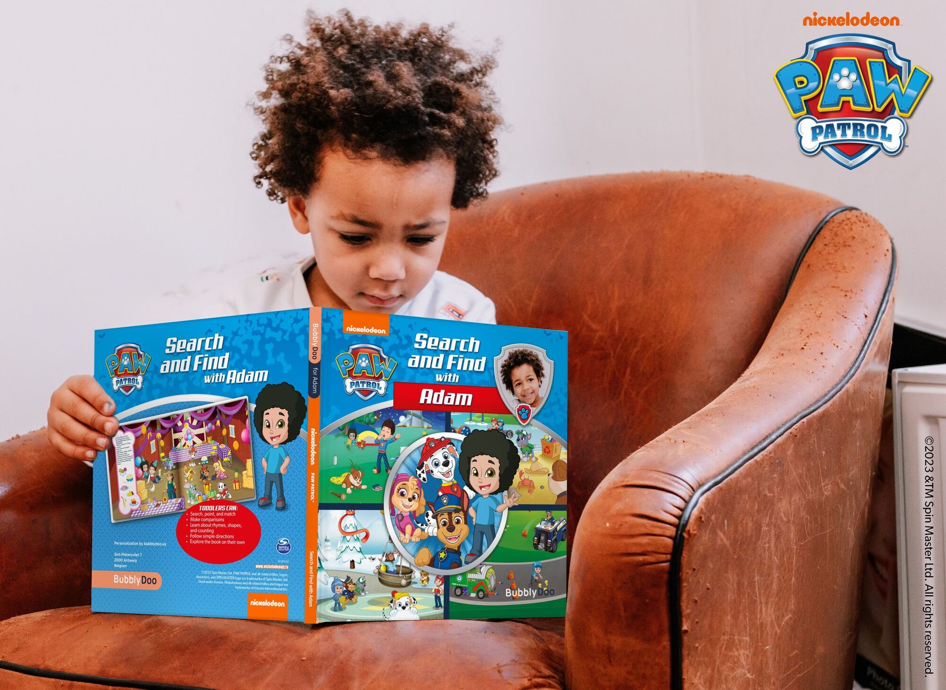 Your child and the PAW Patrol together in one Search and Find book!