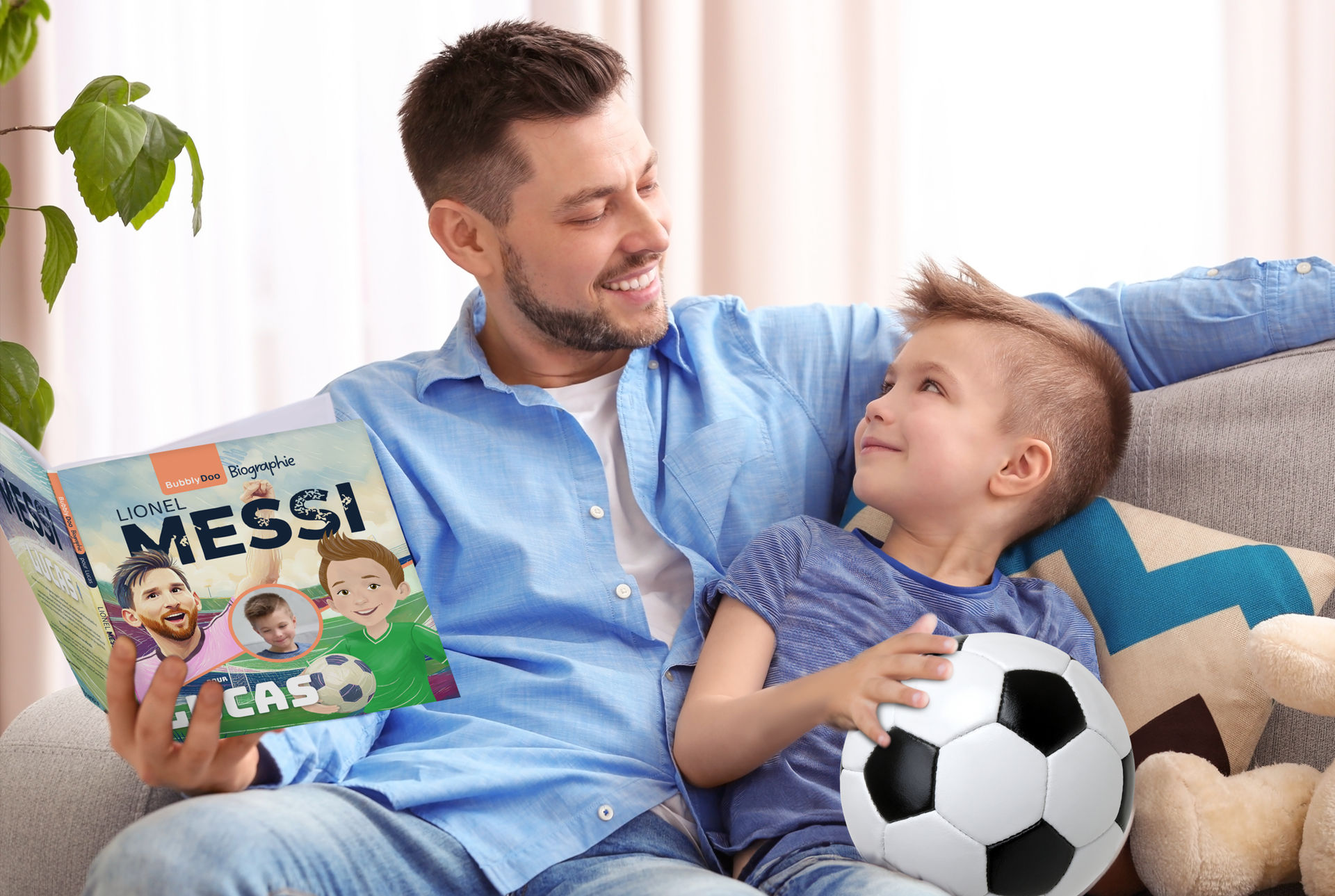 Votre enfant et le célèbre Lionel Messi réunis dans un même livre !