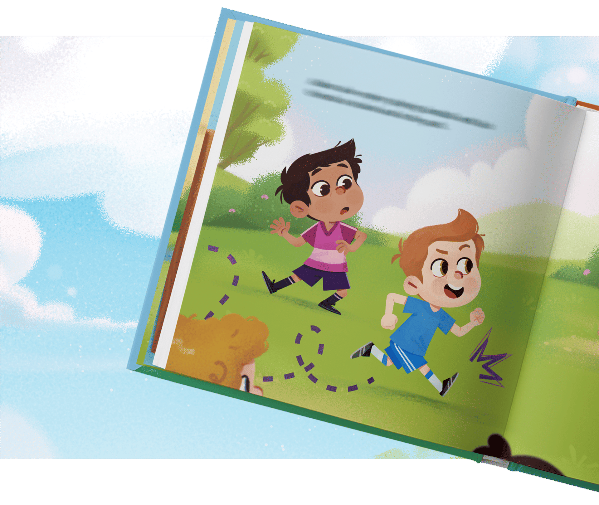 Tuo figlio o figlia noterà tanti dettagli personalizzati in ogni illustrazione.