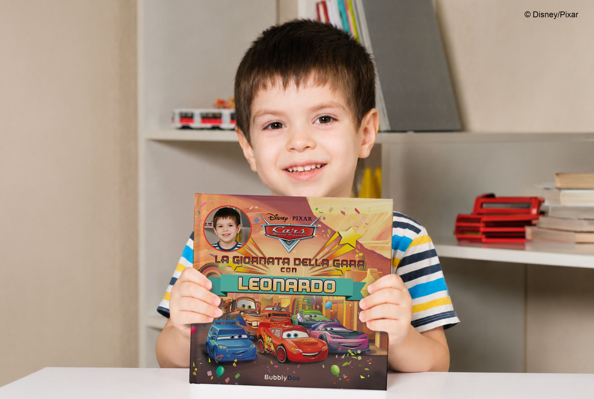 Saetta McQueen, Cricchetto, Sally e la tua bimba o il tuo bimbo insieme nello stesso libro!