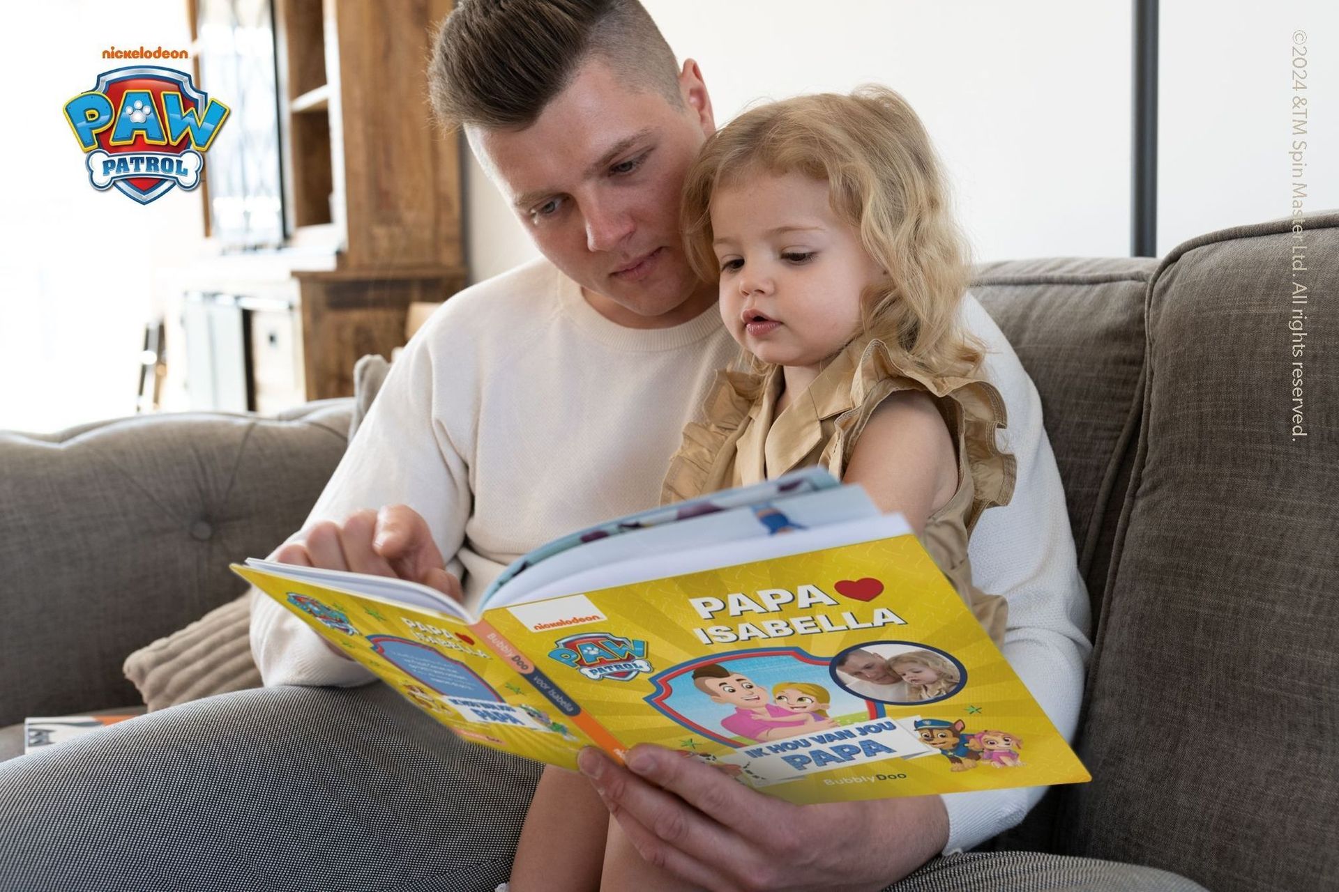 Vader, kind en de PAW Patrol, samen in dit boek!