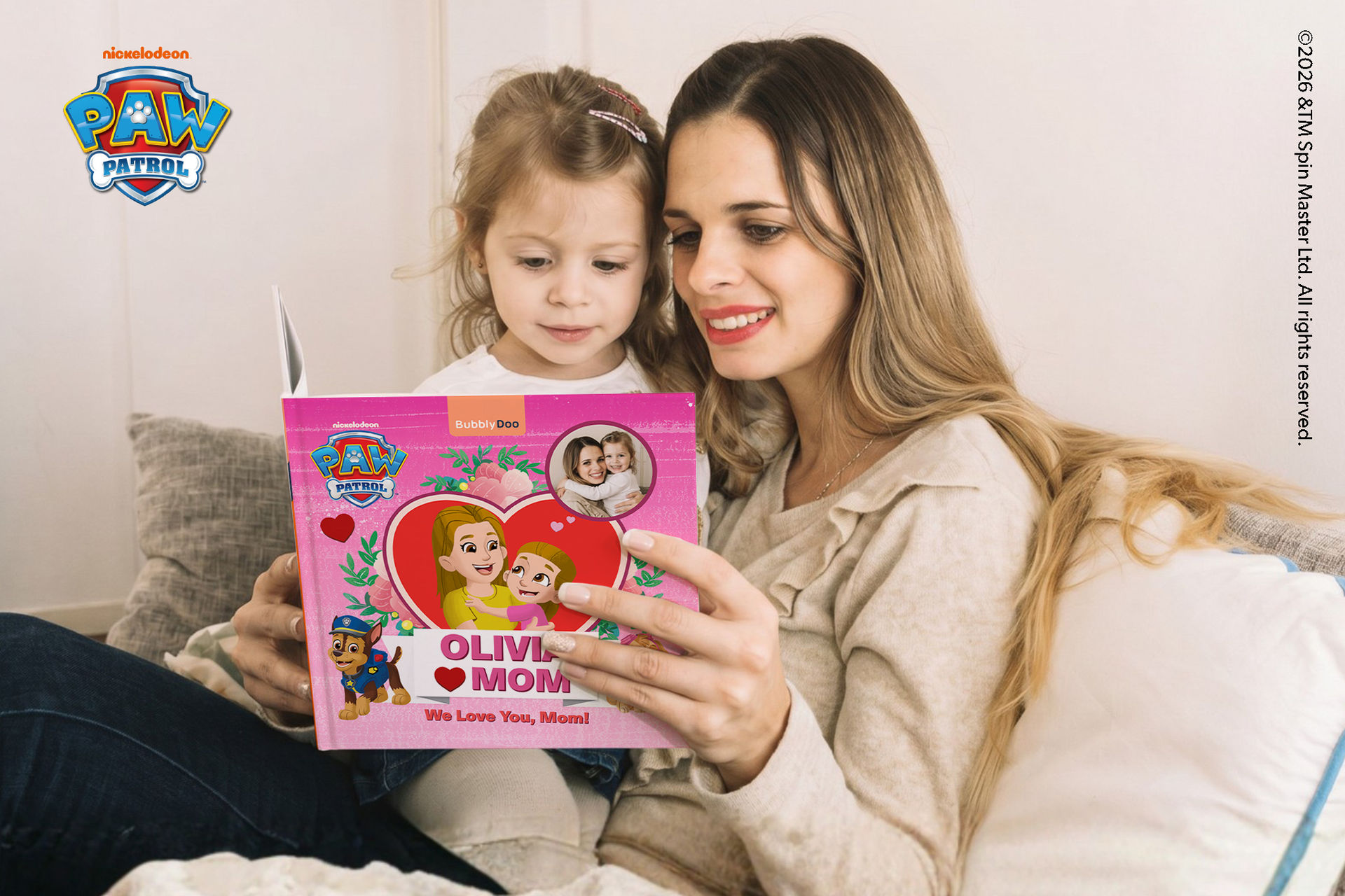 Your child, their mother and the PAW Patrol together in one book!