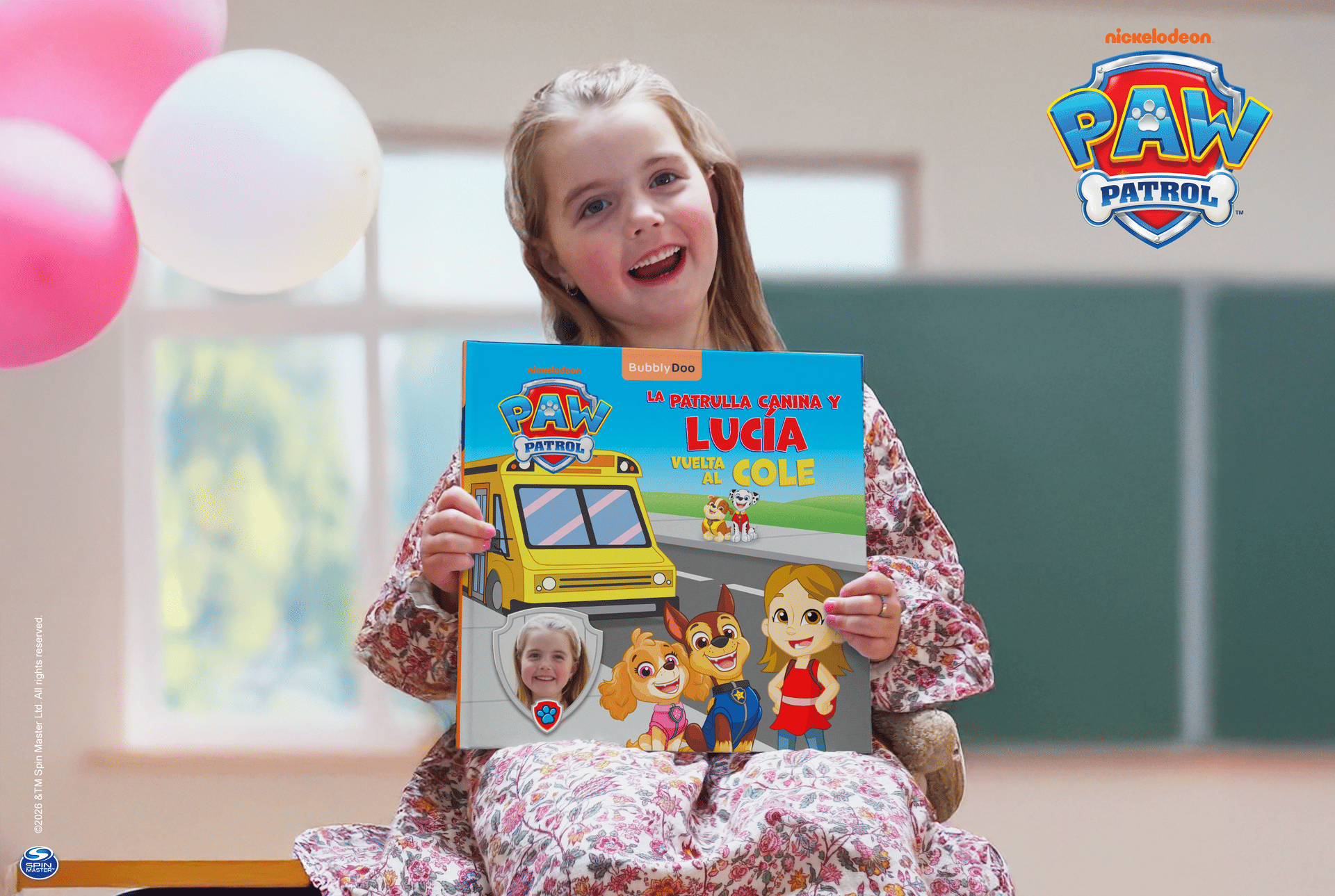 Tu hija o hijo y la Patrulla Canina, juntos en un mismo libro