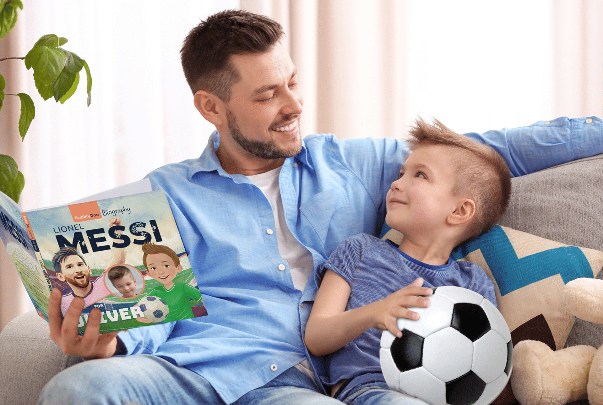 Your child and the Lionel Messi together in one book!