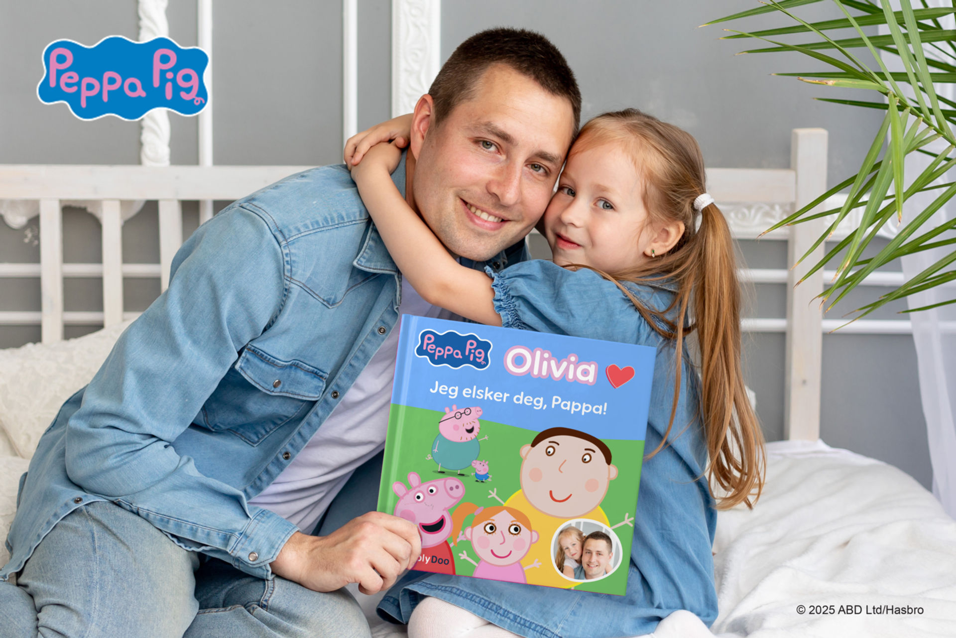 Barnet ditt og Peppa Gris i samme bok!