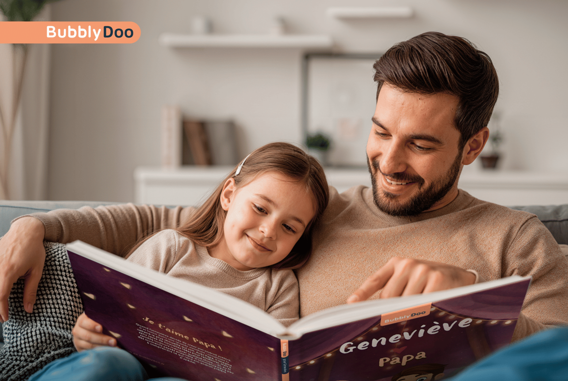 Les enfants et leur papa réunis dans un livre plein d’amour !