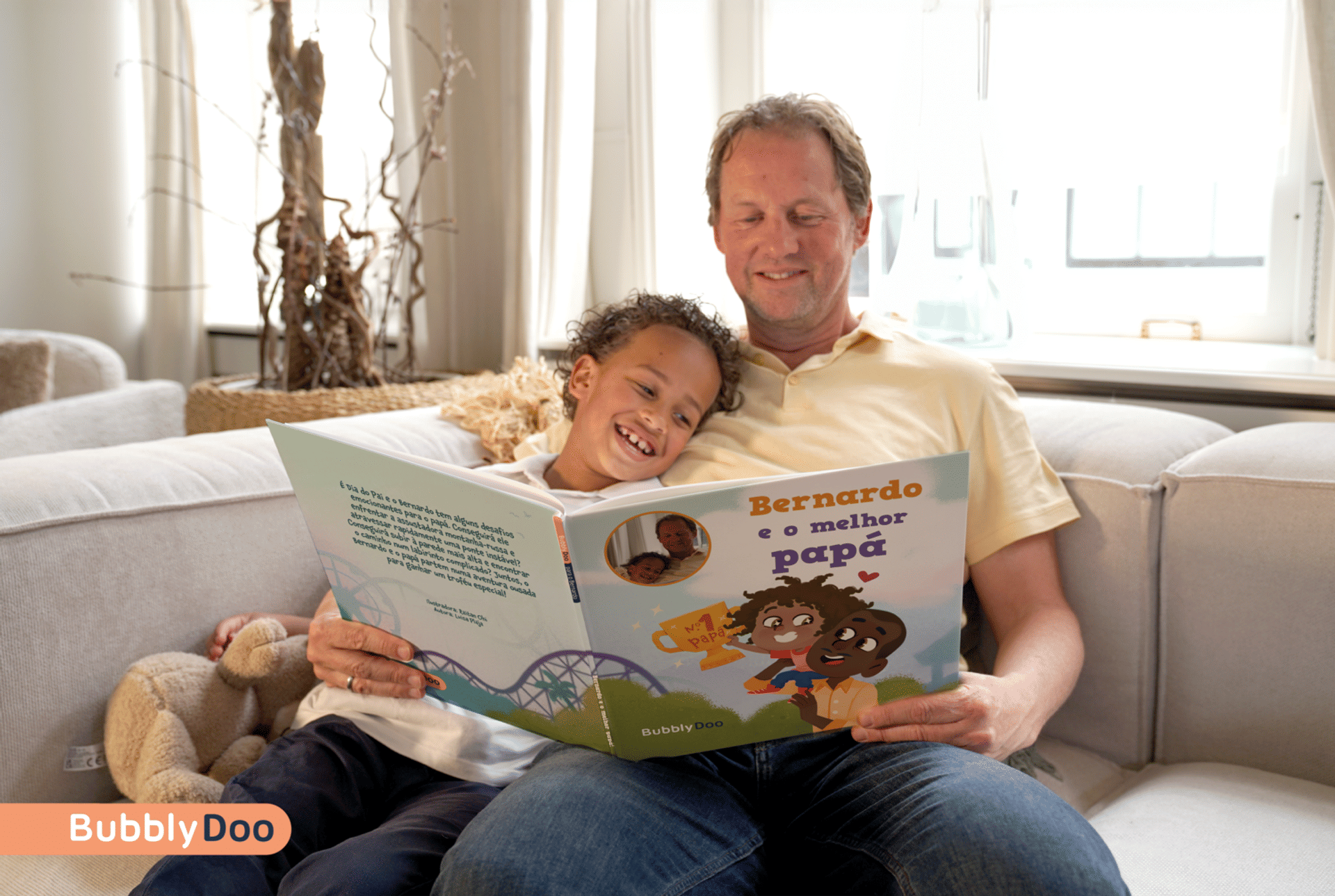 Filho(s) e pai juntos num livro incrível!