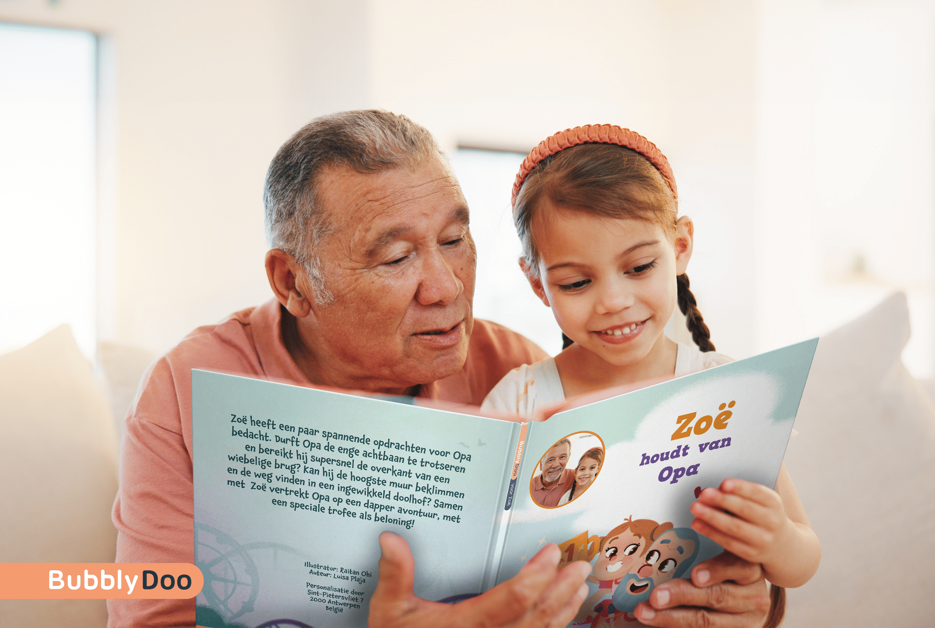 Jouw kinderen en hun grootvader samen in één geweldig boek!