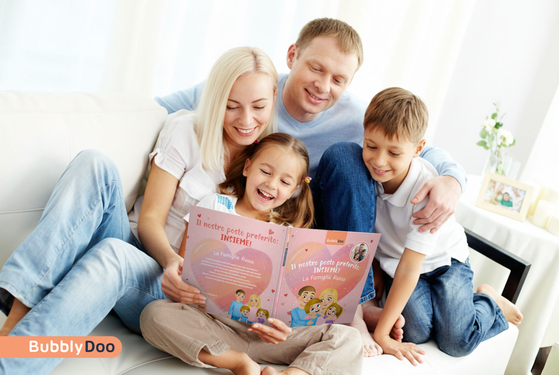I tuoi bimbi e familiari insieme in un libro davvero speciale!