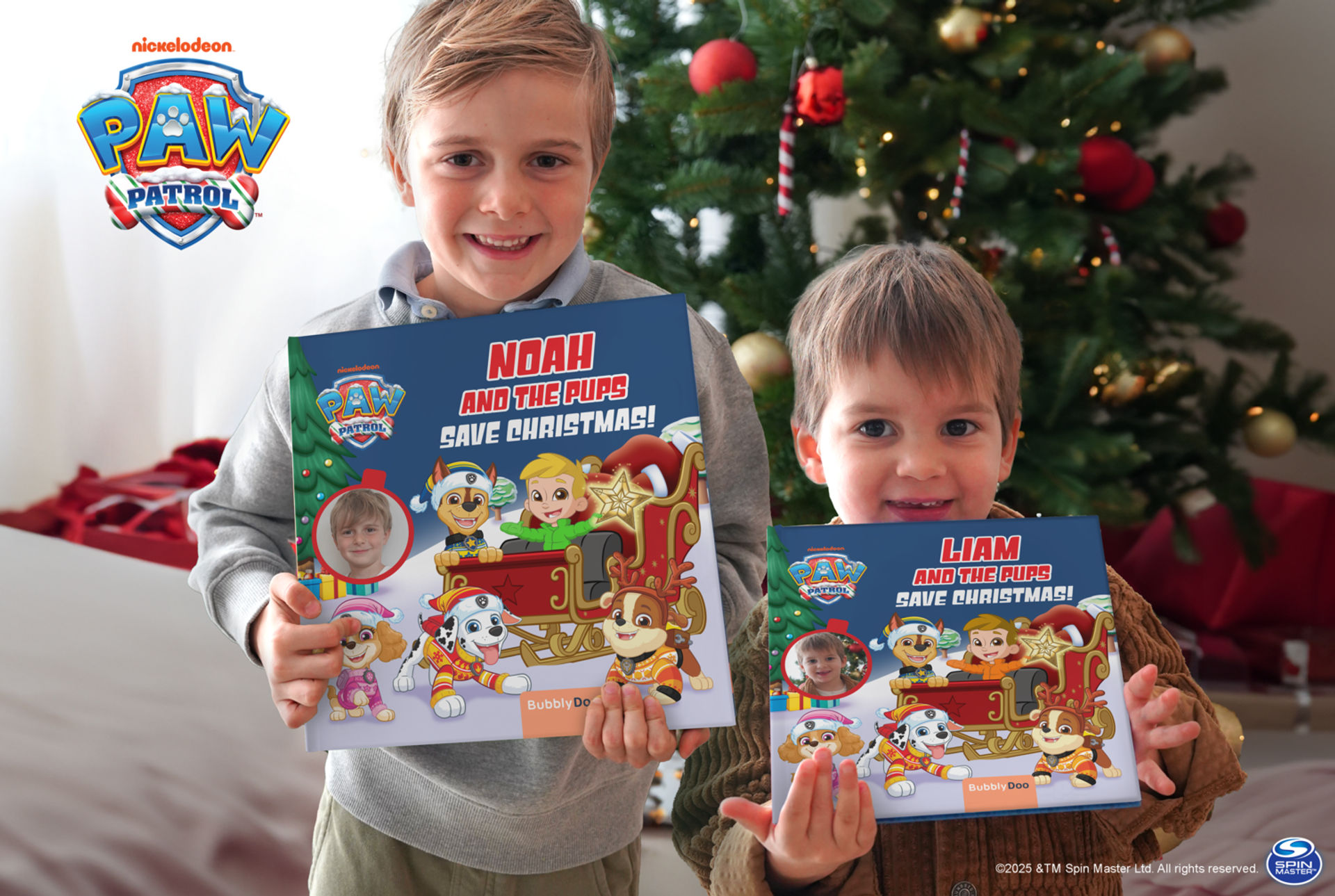 Your child, the PAW Patrol and Santa together in one book!