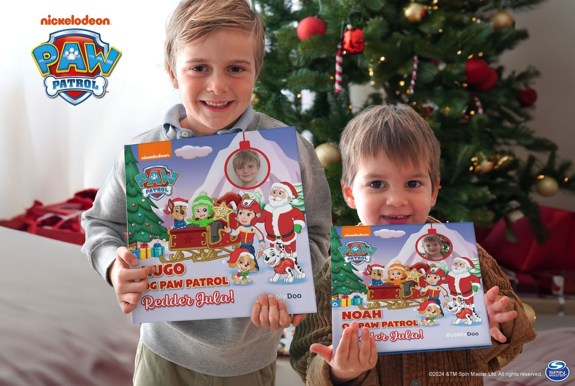 Barnet ditt, PAW Patrol og julenissen sammen i én bok!