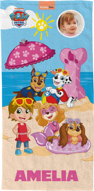Vrienden op het strand: PAW Patrol handdoek