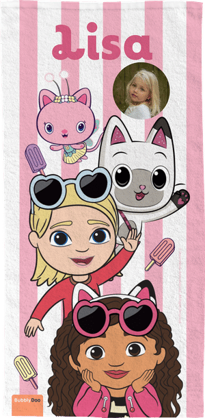 La Miaou-gnifique serviette d'été de Gabby