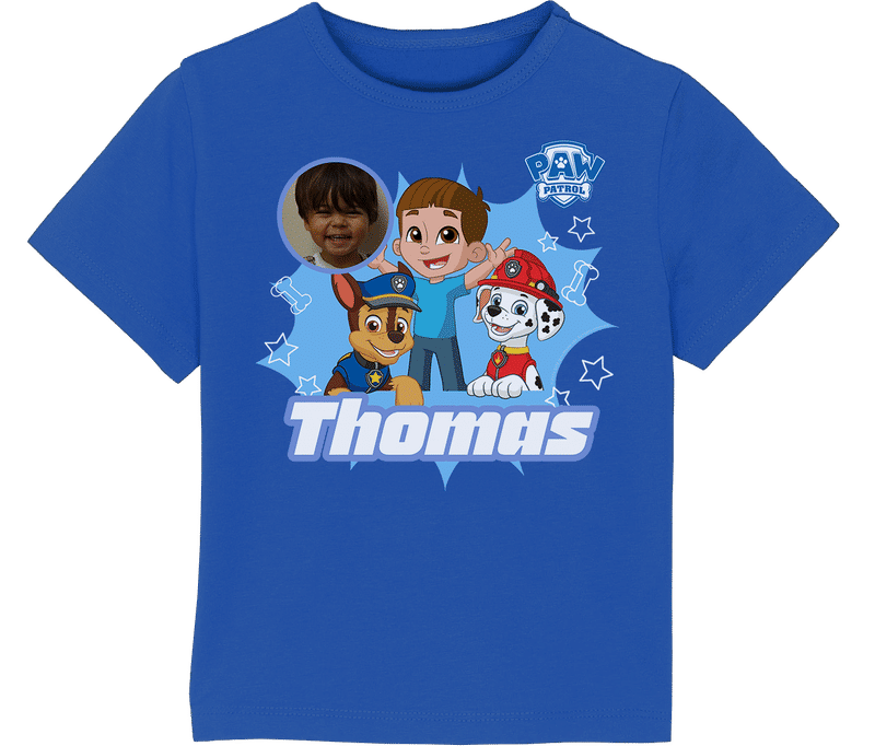 T-shirt Paw Patrol Enfant - Coton, Design Pat' Patrouille, Chase, Marshall, Skye