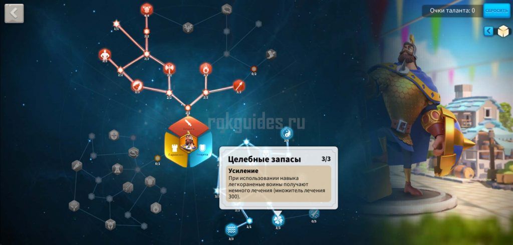 Карл Мартелл. Дерево талантов - непробиваемый пехотный танк 551 Целебные запасы