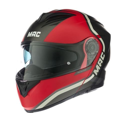 Casco Mac 908 Rock Albarn Rojo / Negro / Mate