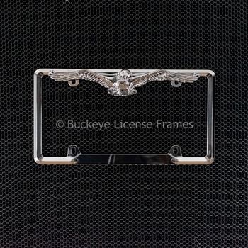 Eagle Chrome License Plate Frame - Metal