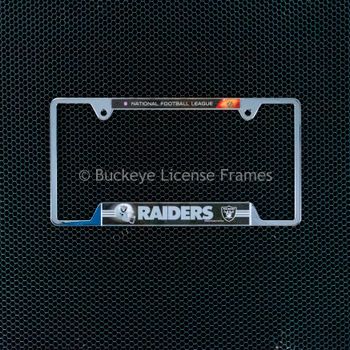 Oakland Raiders Chrome License Plate Frame - Metal