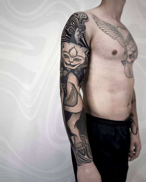 Anime Tattoo von Evgeny, BUGGKAT Berlin