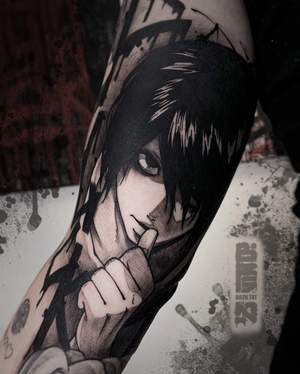 Anime Tattoo von Evgeny, BUGGKAT Berlin