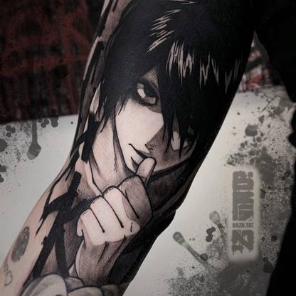 Anime, Blackwork, Grafik Tattoo - BUGGKAT Studio Berlin