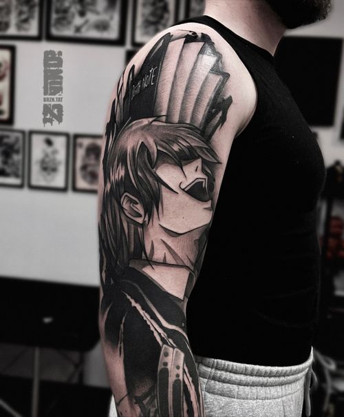 Anime Tattoo von Evgeny, BUGGKAT Berlin