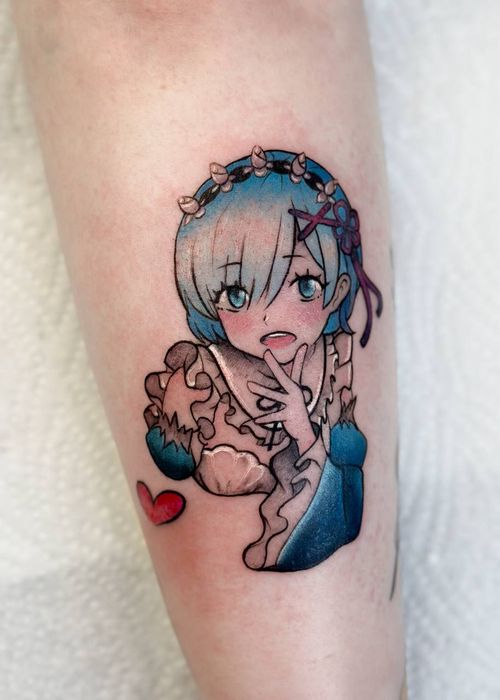 Anime Tattoo von Katy, BUGGKAT Berlin