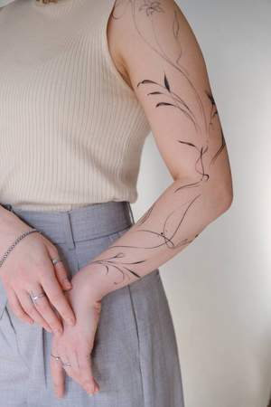 Fineline Tattoo von Katy, BUGGKAT Berlin
