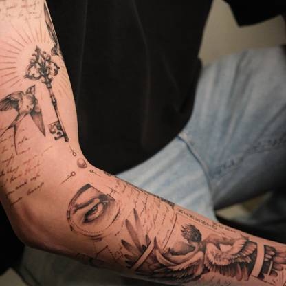 Fineline, Mikrorealismus Tattoo - BUGGKAT Studio Berlin