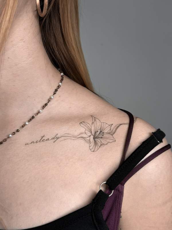 Fineline Tattoo von KateU, BUGGKAT Berlin