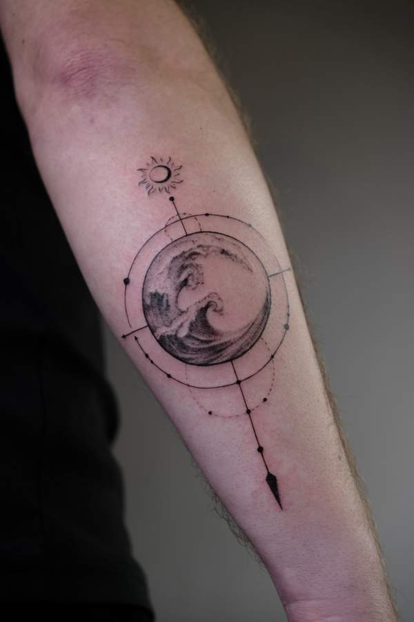 Fineline Tattoo von Katy, BUGGKAT Berlin