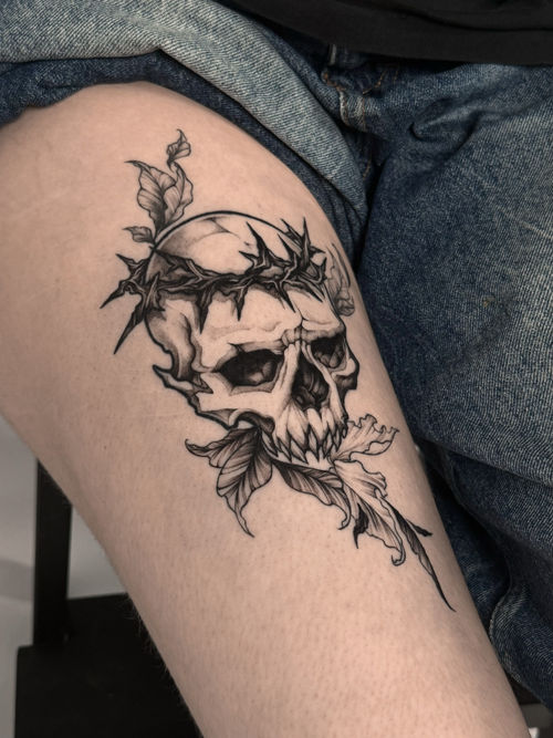 Grafik Tattoo von Anastasia, BUGGKAT Berlin