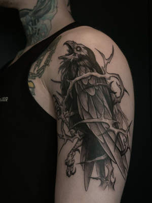 Grafik Tattoo von Anastasia, BUGGKAT Berlin