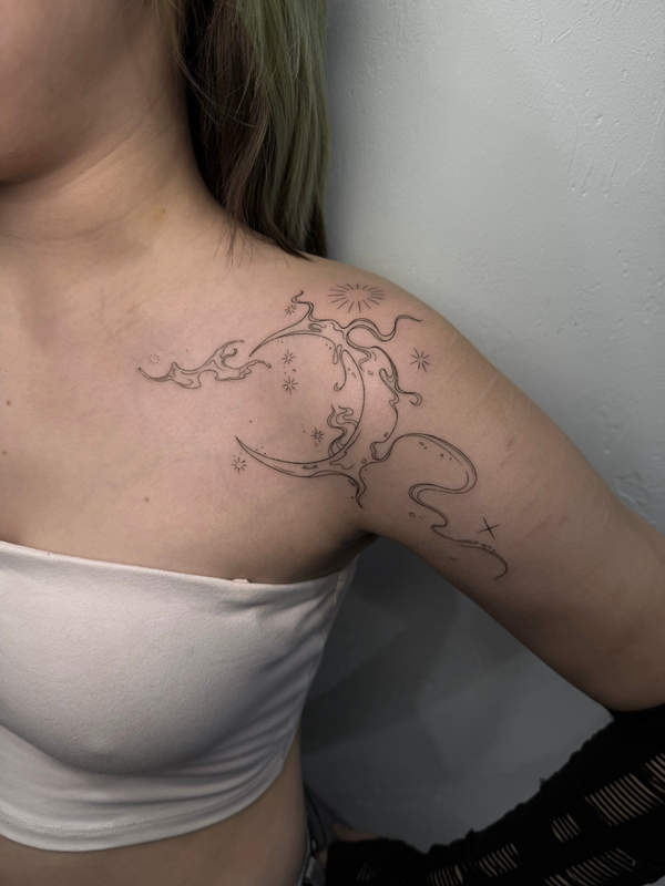 Fineline Tattoo von KateU, BUGGKAT Berlin