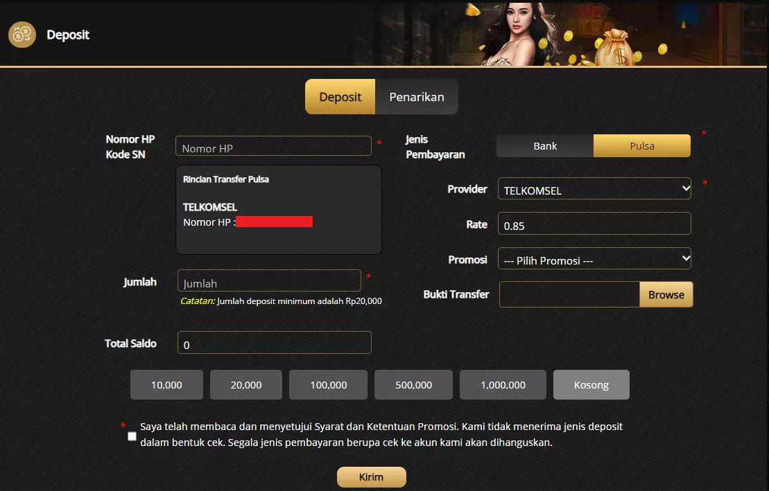 slot deposit pulsa tanpa potongan