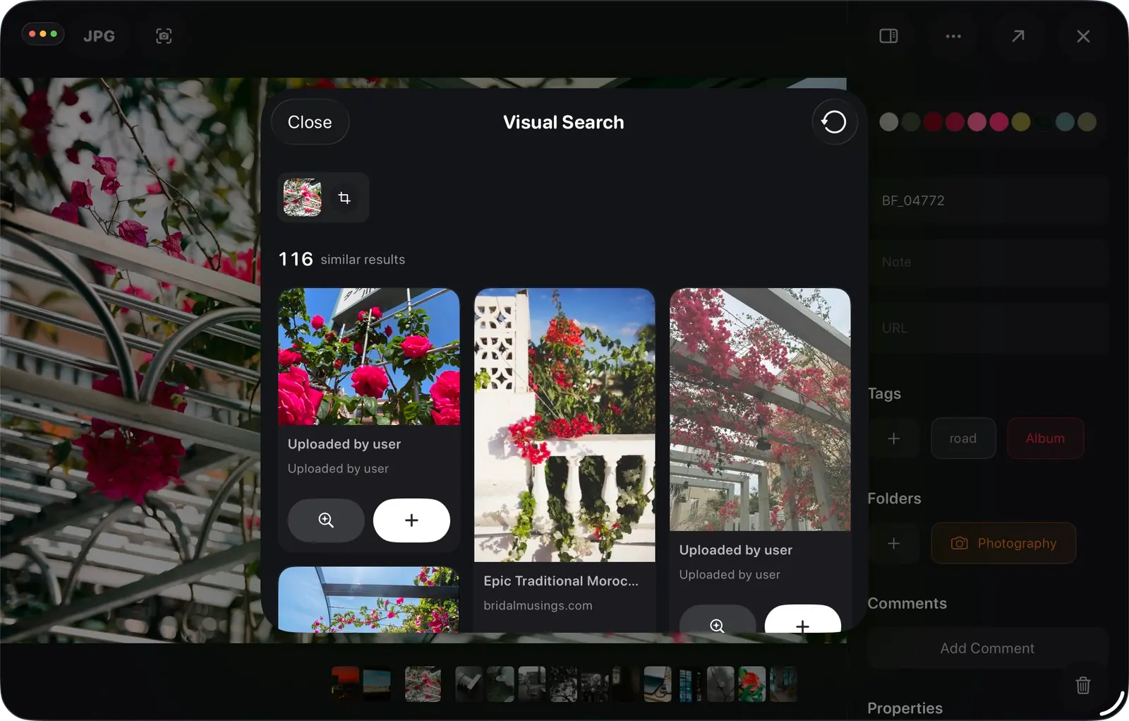 Hive visual search mockup