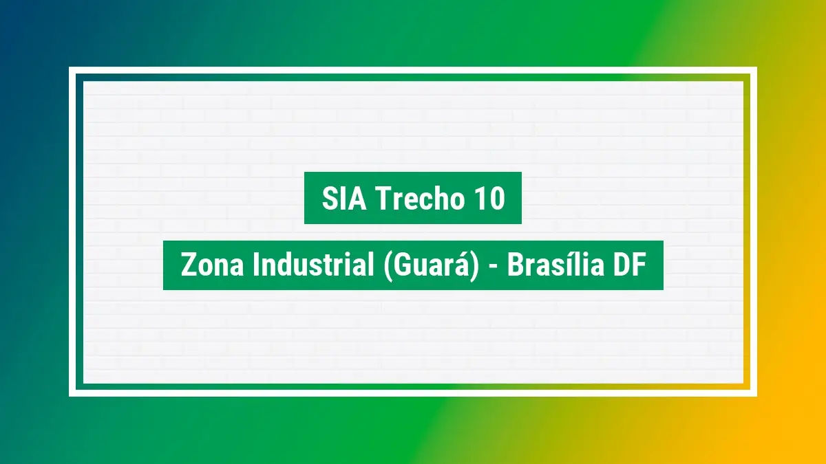 Pontos comerciais na Trecho SIA Trecho 10 em Brasília