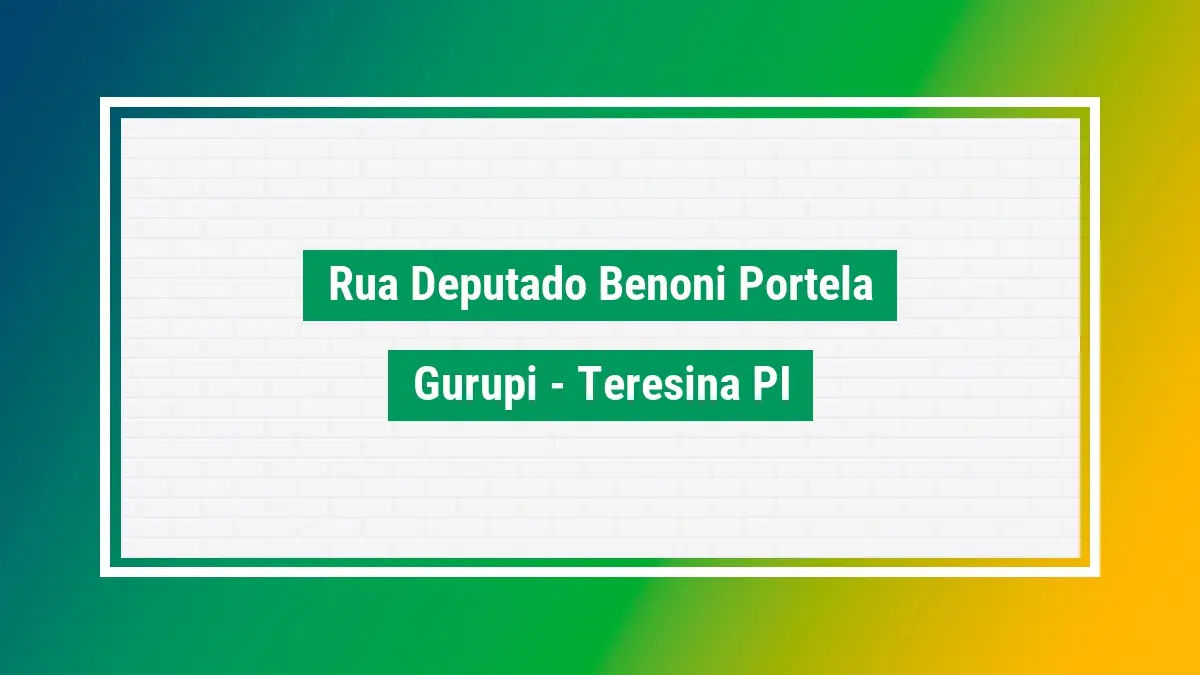 Rua deputado benoni portela cep 64091180 busca cep correios