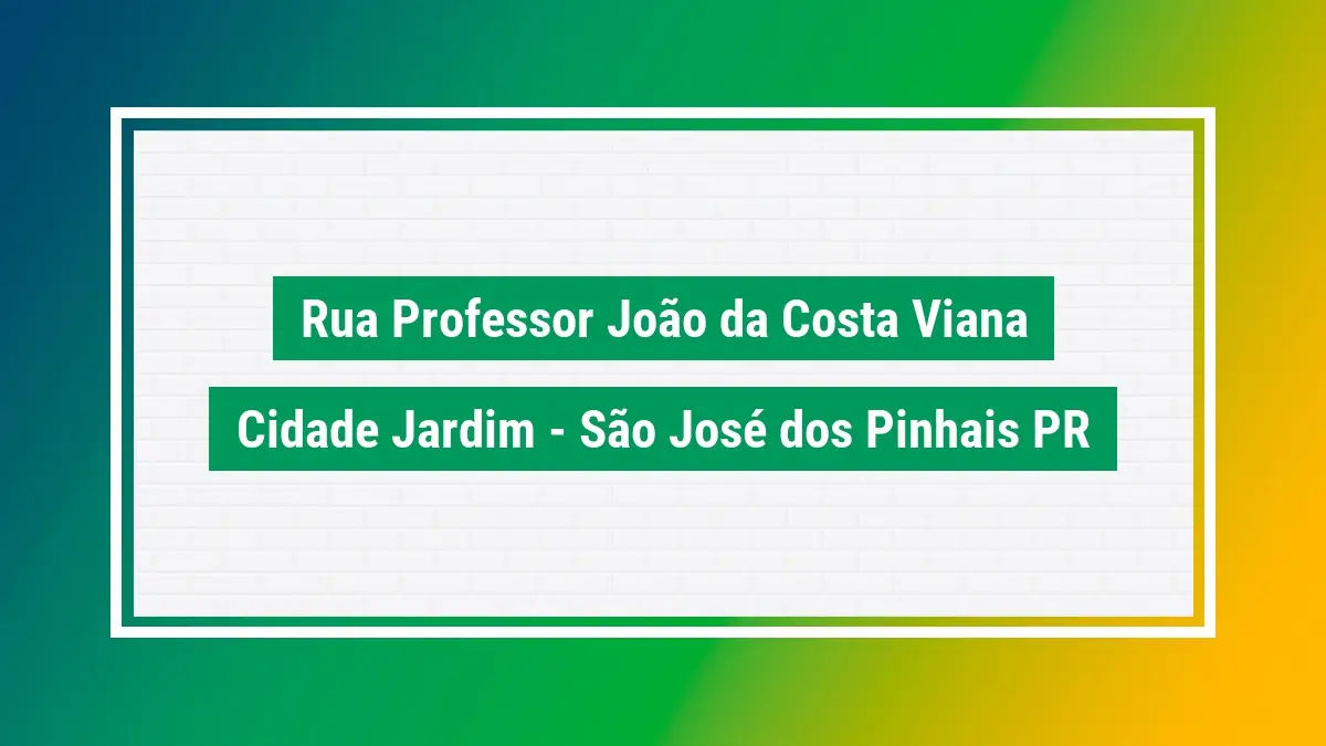 Rua professor joão da costa viana cep 83035000 Cidade