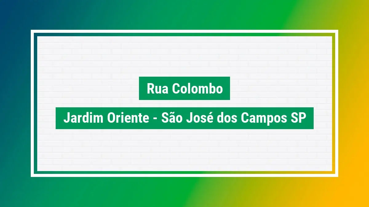 Rua colombo cep rua colombo endereço cep 12236120 SP