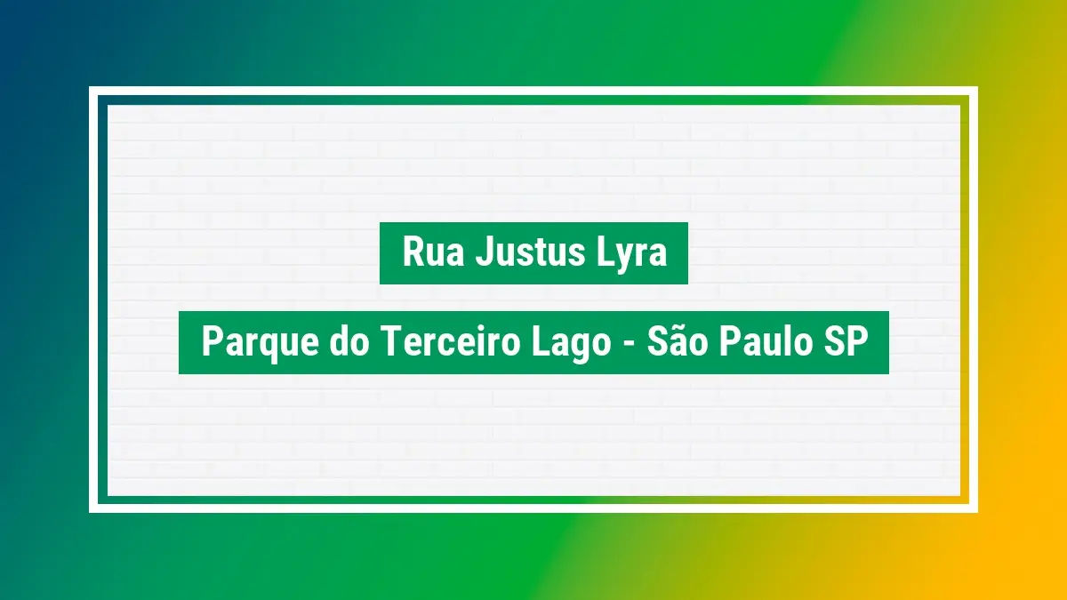 Rua justus lyra cep rua justus lyra 04870055 SP