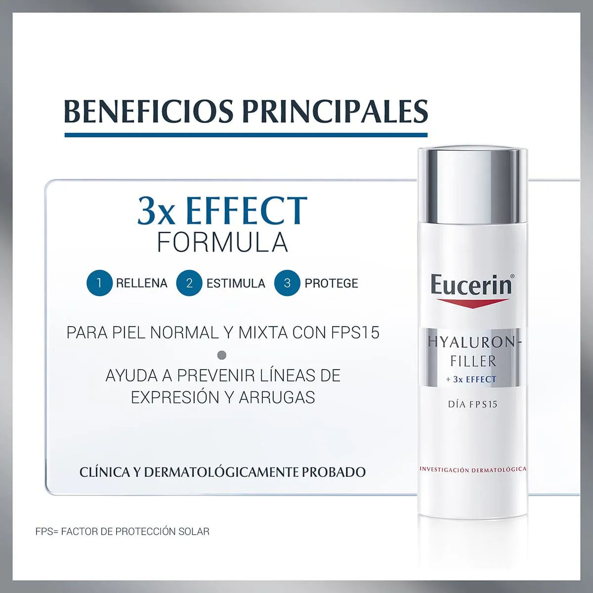 Imagen de Eucerin Hyaluron-Filler Ácido Hialurónico Fluido de Día SPF 15 - 50 ml