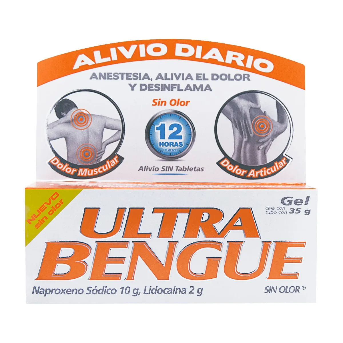 Imagen de Ultra Bengue Naproxeno Sódico / Lidocaína 10 g / 2 g Gel