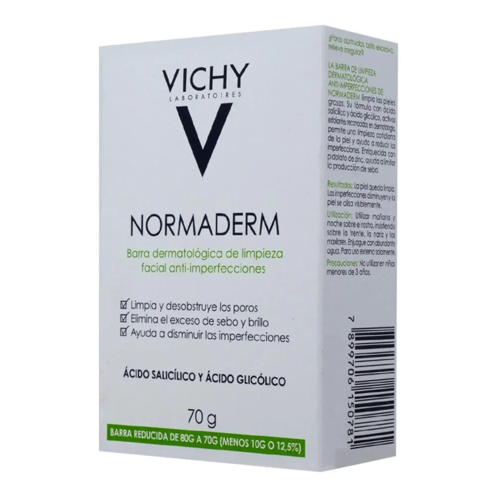 Imagen de Vichy Normaderm Jabón limpiador facial 70 g - Vichy