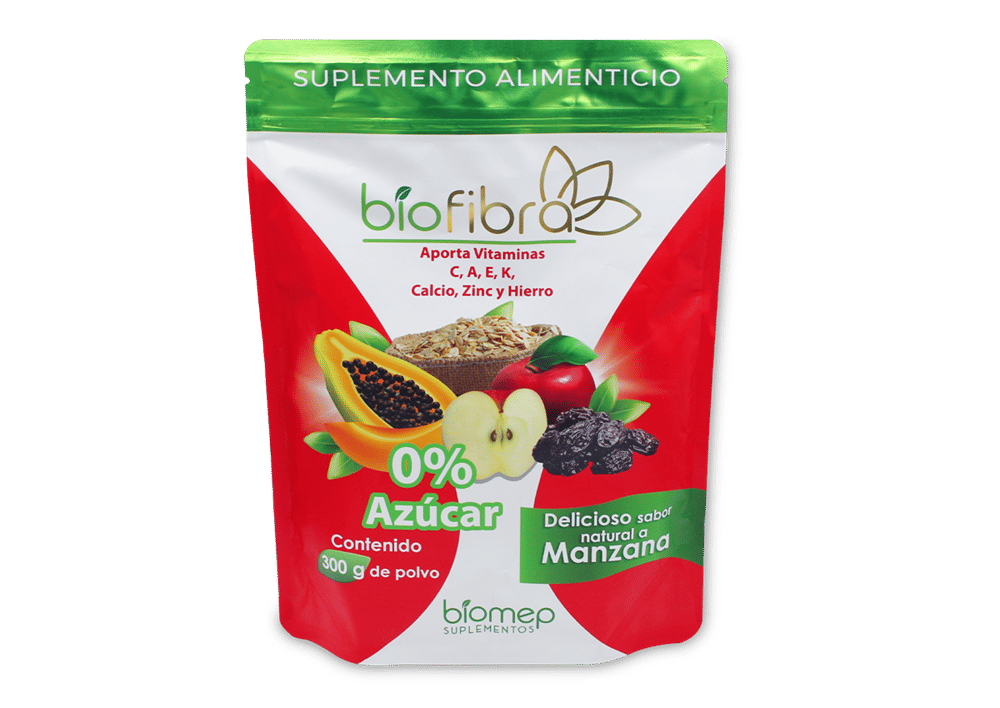 Imagen de Biofibra Polvo 300 g Sabor Manzana - Sin Azúcar