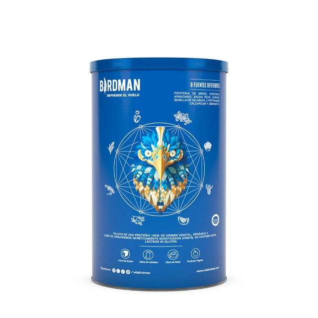 Imagen de Falcon Proteína Vegetal Vainilla 510 g Polvo - Birdman