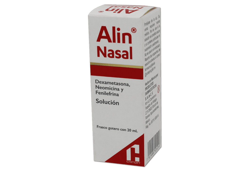 Alin Nasal Dexametasona / Neomicina / Fenilefrina 0.05 g / 0.35 g / 0.5 g Solución nasal